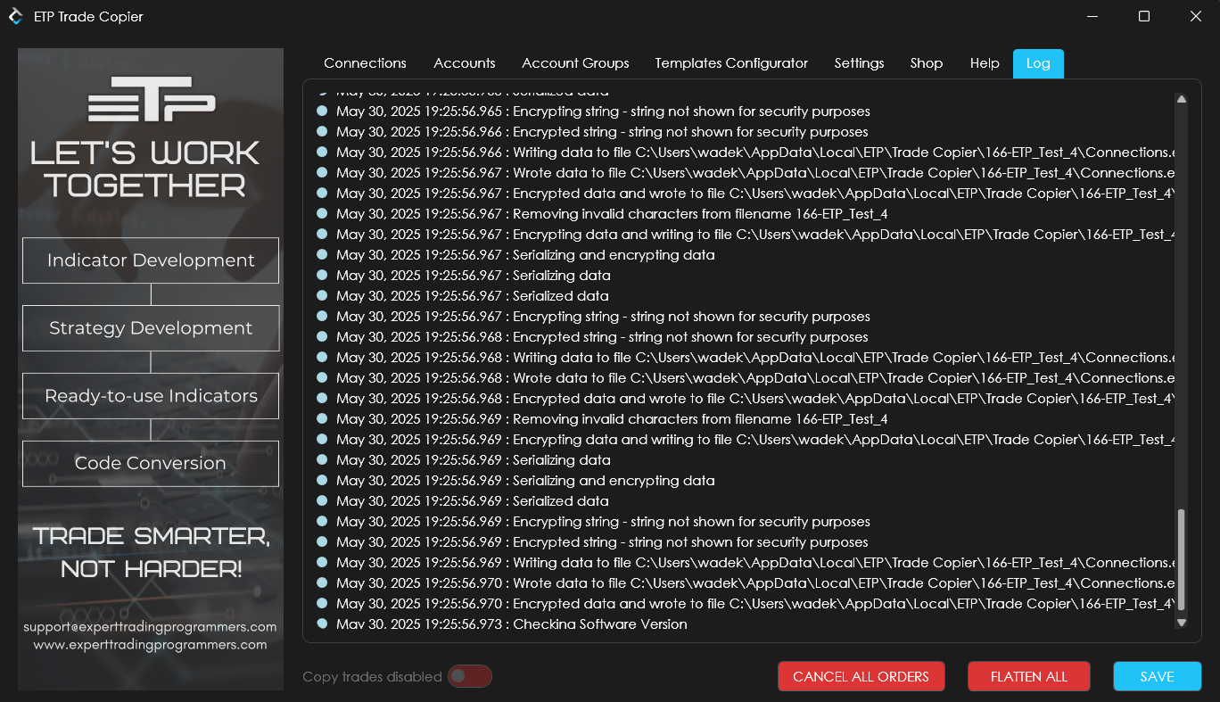 Log Tab